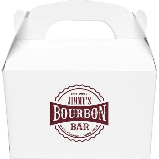 Good Friends Good Times Bourbon Bar Gable Favor Boxes